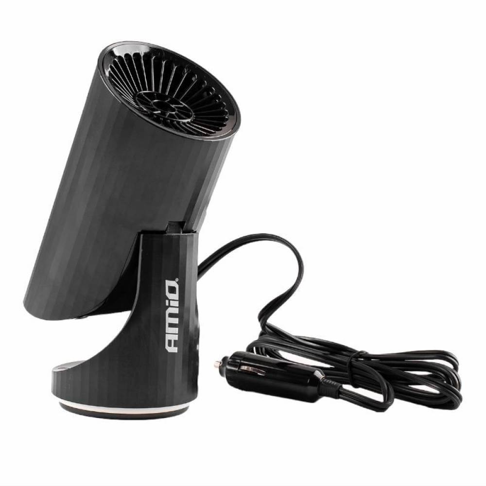 Ventilator 12V, 2 in 1, aeroterma dezghetare parbriz, tip feon, rotund 150W 02898 Amio