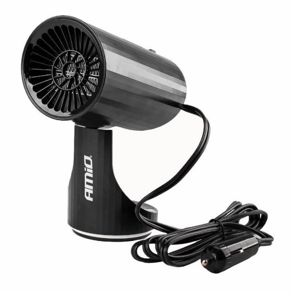 Ventilator 12V, 2 in 1, aeroterma dezghetare parbriz, tip feon, rotund 150W 02898 Amio