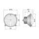 Element optic pentru far tractor Massey Ferguson, John Deere, cu pozitie, fi138, 52875 Wesem