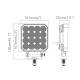 Proiector lucru 101x101, LED, 12-24V, 20W, 1600lm L0178 TruckLed Proiector lucru 101x101, LED, 12-24V, 20W, 1600lm L0178 TruckLed
