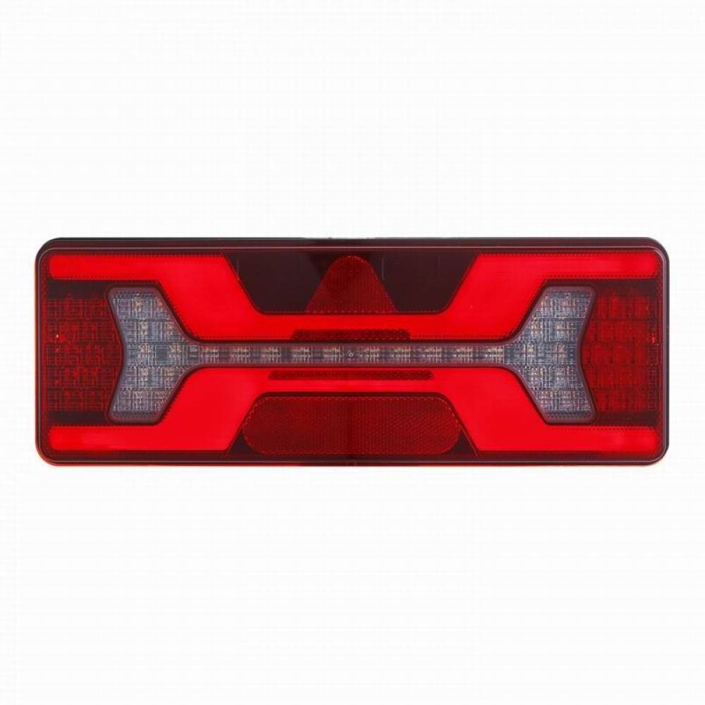 Lampa stop 380x135, 12/24V, 140 LED-uri, 6 functii cu triunghi, dreapta, L1956 TruckLed