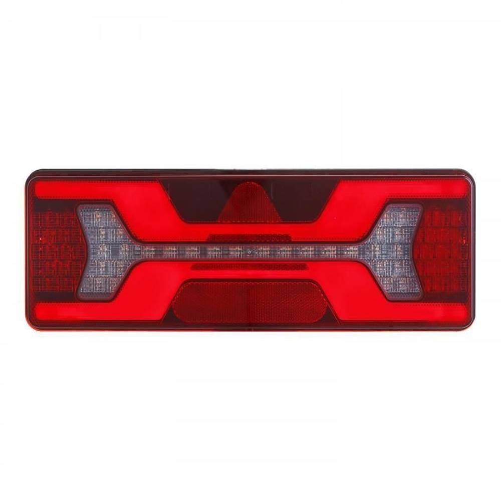 Lampa stop 380x135, 12/24V, 140 LED-uri, 6 functii cu triunghi, dreapta, L1956 TruckLed