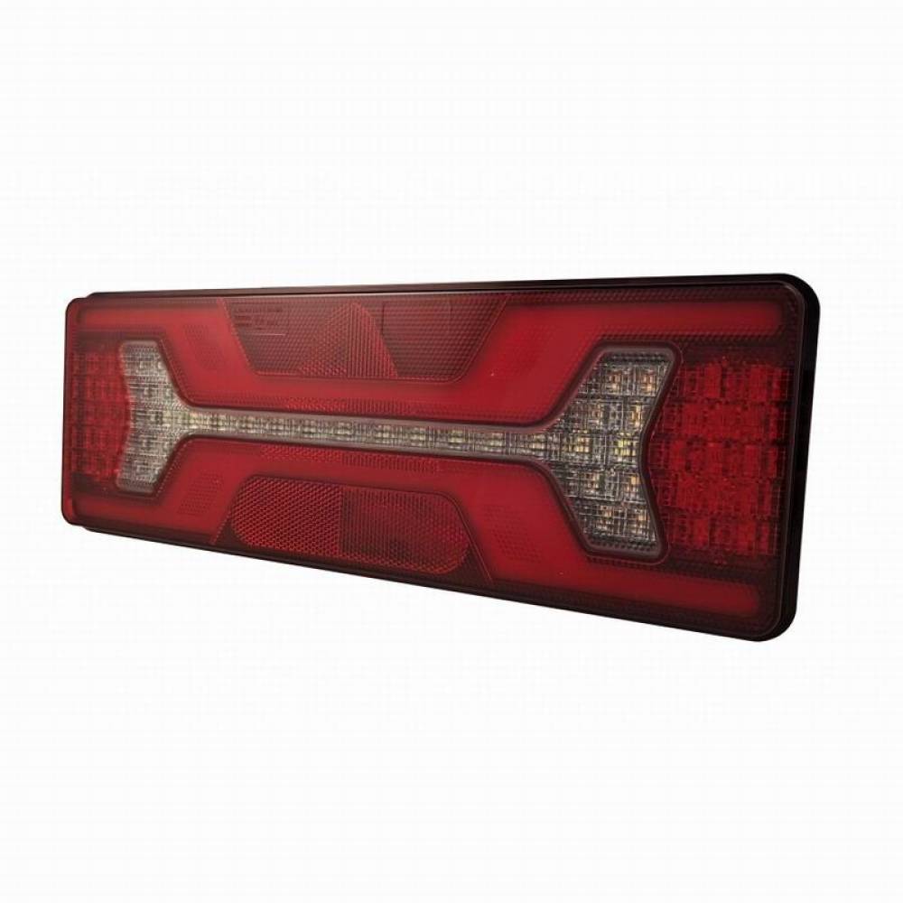 Lampa stop 380x135, 12/24V, 140 LED-uri, 6 functii cu triunghi, stanga, L1955 Truckled Lampa stop 380x135, 12/24V, 140 LED-uri, 6 functii cu triunghi, stanga, L1955 Truckled