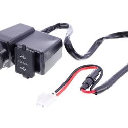 Priza bricheta cu 2 USB-uri, 4.2A, voltmetru, moto, atv 63209 Carmotion