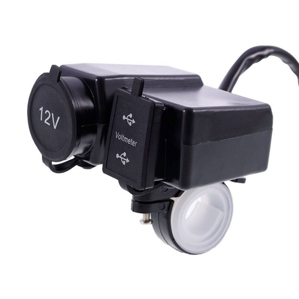 Priza bricheta cu 2 USB-uri, 4.2A, voltmetru, moto, atv 63209 Carmotion