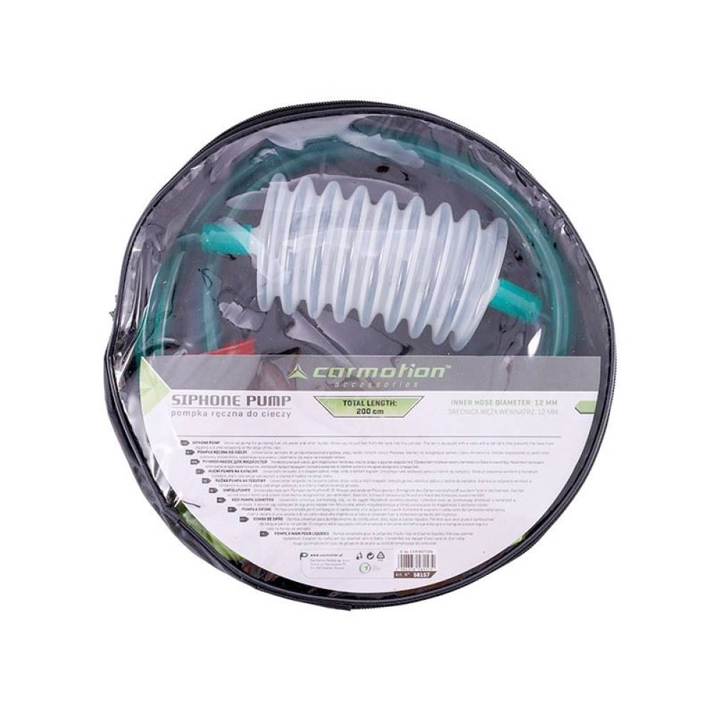 Furtun transfer lichide cu pompa manuala, robinet, 200cm, 58157 Carmotion