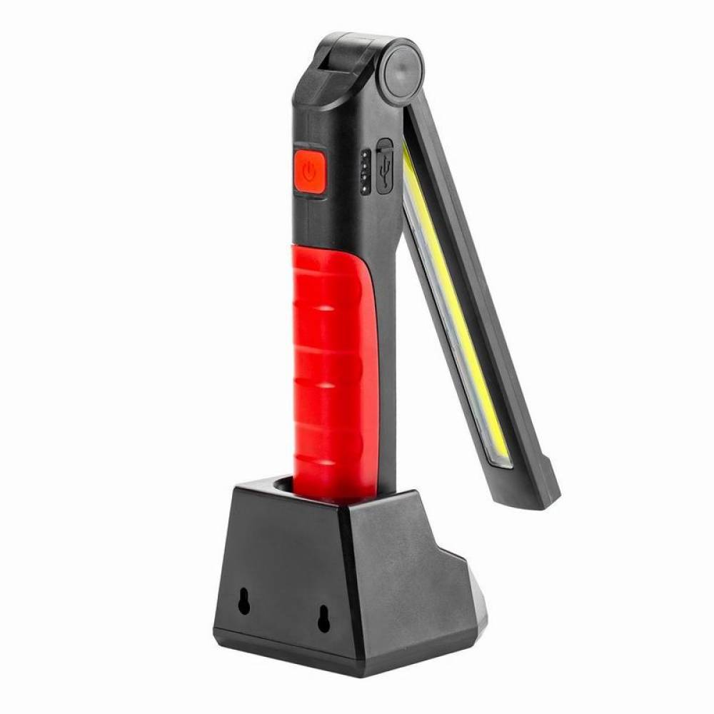 Lanterna lucru LED COB cu magnet si carlig agatare, statie de incarcare, rabatabila, reincarcabila USB, WT12 02822 Amio