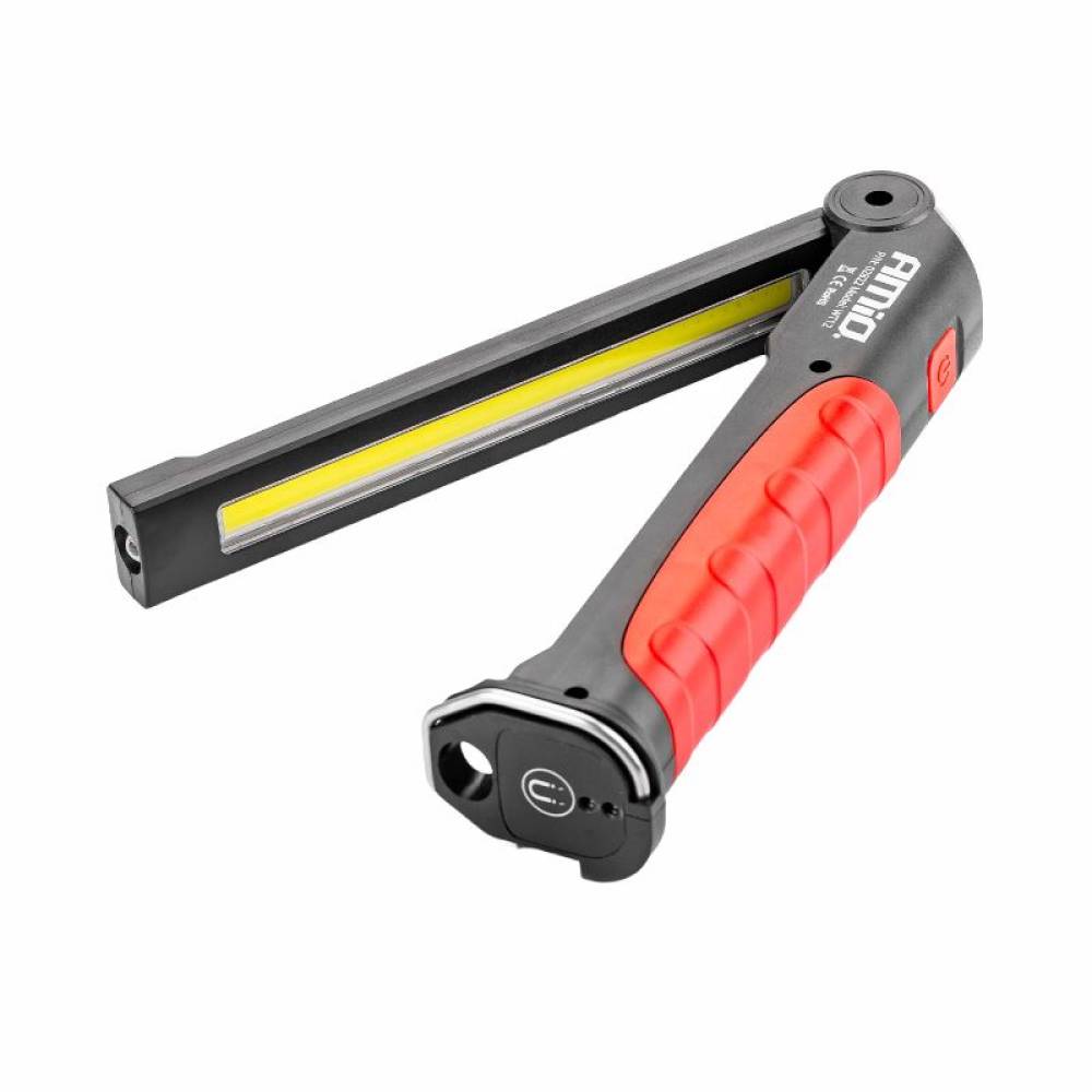 Lanterna lucru LED COB cu magnet si carlig agatare, statie de incarcare, rabatabila, reincarcabila USB, WT12 02822 Amio
