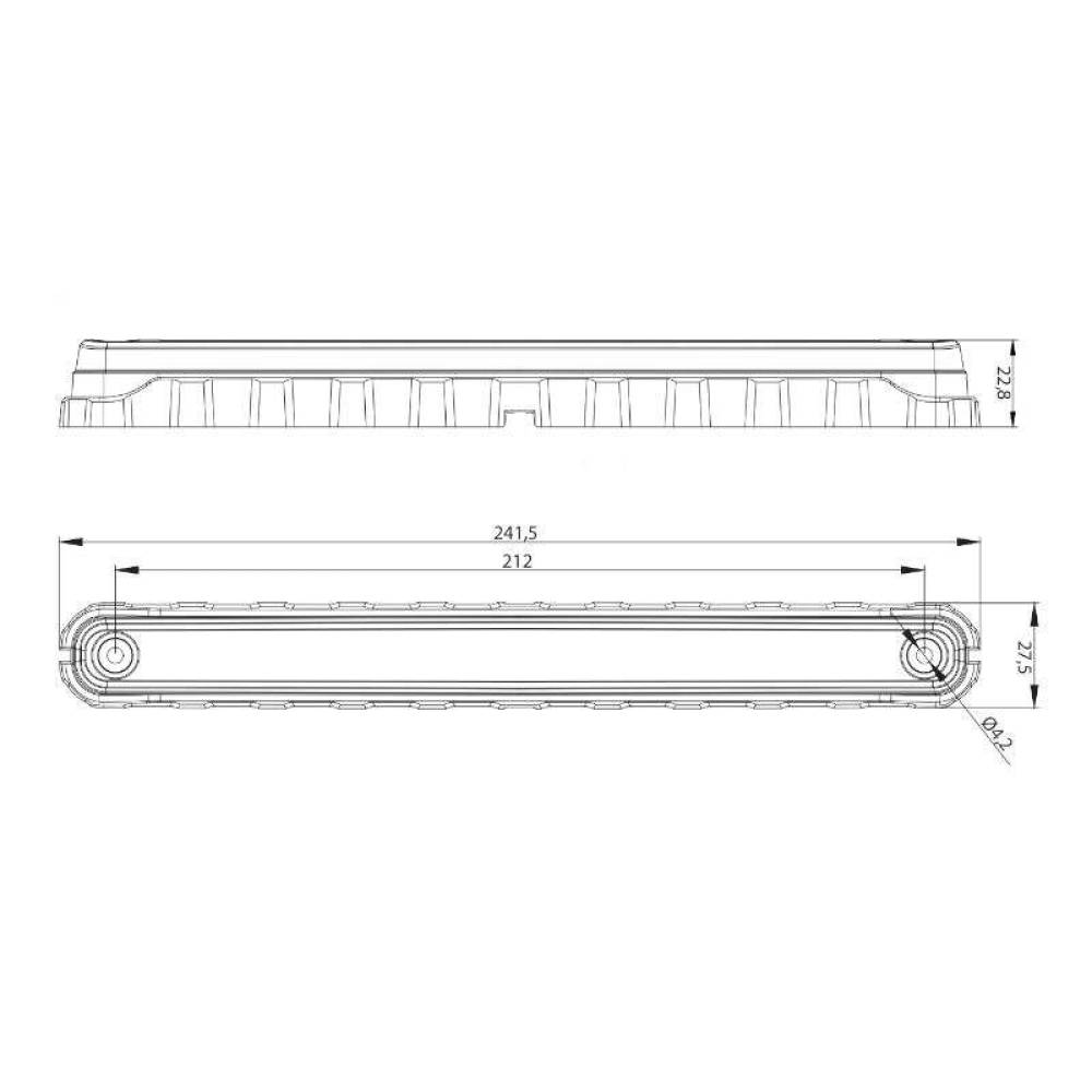 Lampa gabarit 242x27, LED, galbena, 12-36V FT-092 Z Fristom