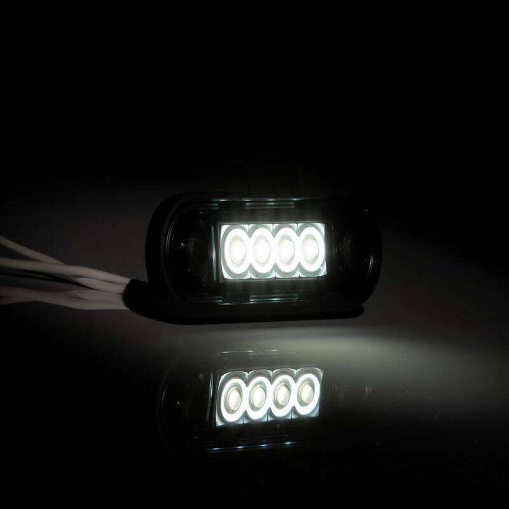 Lampa gabarit 84x27, Slim, 4 LED-uri, 2 garnituri, montare bullbar, alba, FT-073B DARK Fristom