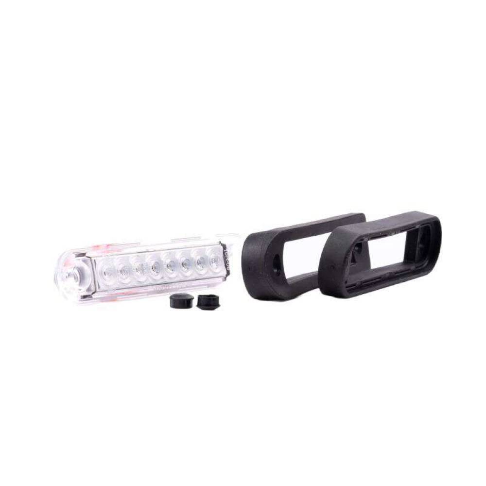 Lampa gabarit 120x27, Slim, 8 LED-uri, rosie, montare suprafata ovala, bullbar FT-073 C LONG Fristom