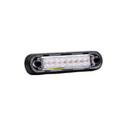 Lampa gabarit 120x27, Slim, 8 LED-uri, galbena, montare suprafata ovala, bullbar FT-073 Z LONG Fristom