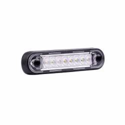 Lampa gabarit 120x27, Slim, 8 LED-uri, alba, montare suprafata ovala, bullbar FT-073 B LONG Fristom