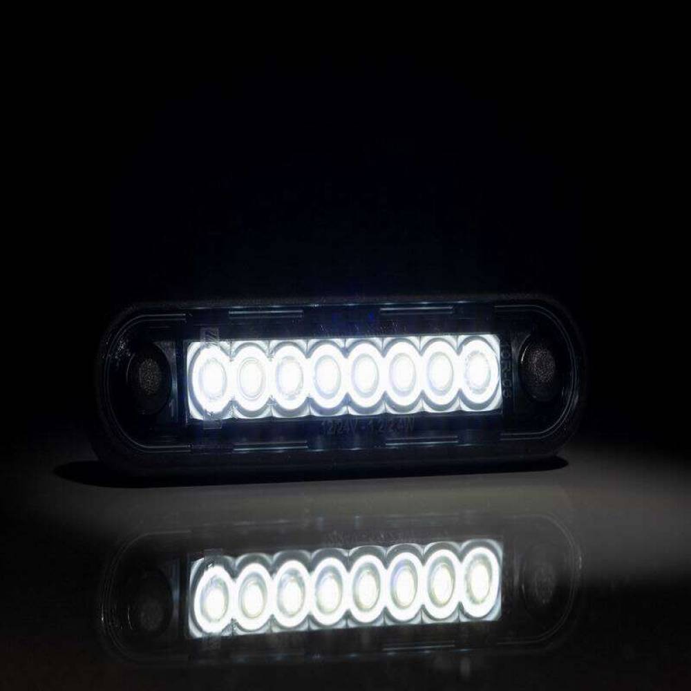 Lampa gabarit 120x27, Slim, 8 LED-uri, 2 garnituri, montare bullbar, alba, FT-073B LONG DARK Fristom
