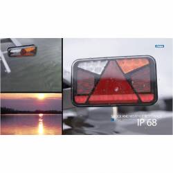 Lampa spate 240x140, LED, 6 functii, cu triunghi, ceata si mers inapoi,dreapta, FT-370 P NT Fristom