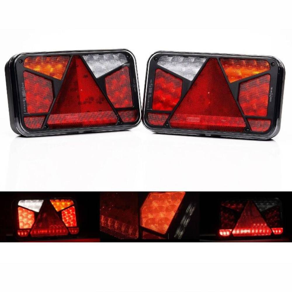 Lampa spate 240x140, LED, 6 functii, cu triunghi, ceata si mers inapoi,dreapta, FT-370 P NT Fristom