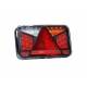Lampa spate 240x140, LED, 7 functii, cu triunghi, ceata, mers inapoi si iluminare numar, cu mufa, CANBUS, dreapta, FT-370 P TB LED O Bajonet 6PIN 12V Fristom 