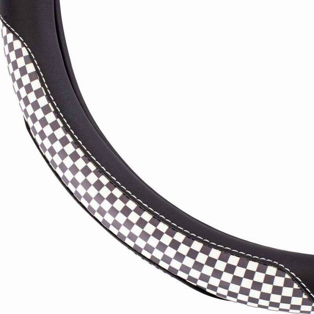 Husa volan 37-39cm negru cu alb, SWC-39-M 02812 Amio