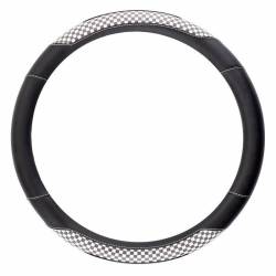 Husa volan 37-39cm negru cu alb, SWC-39-M 02812 Amio