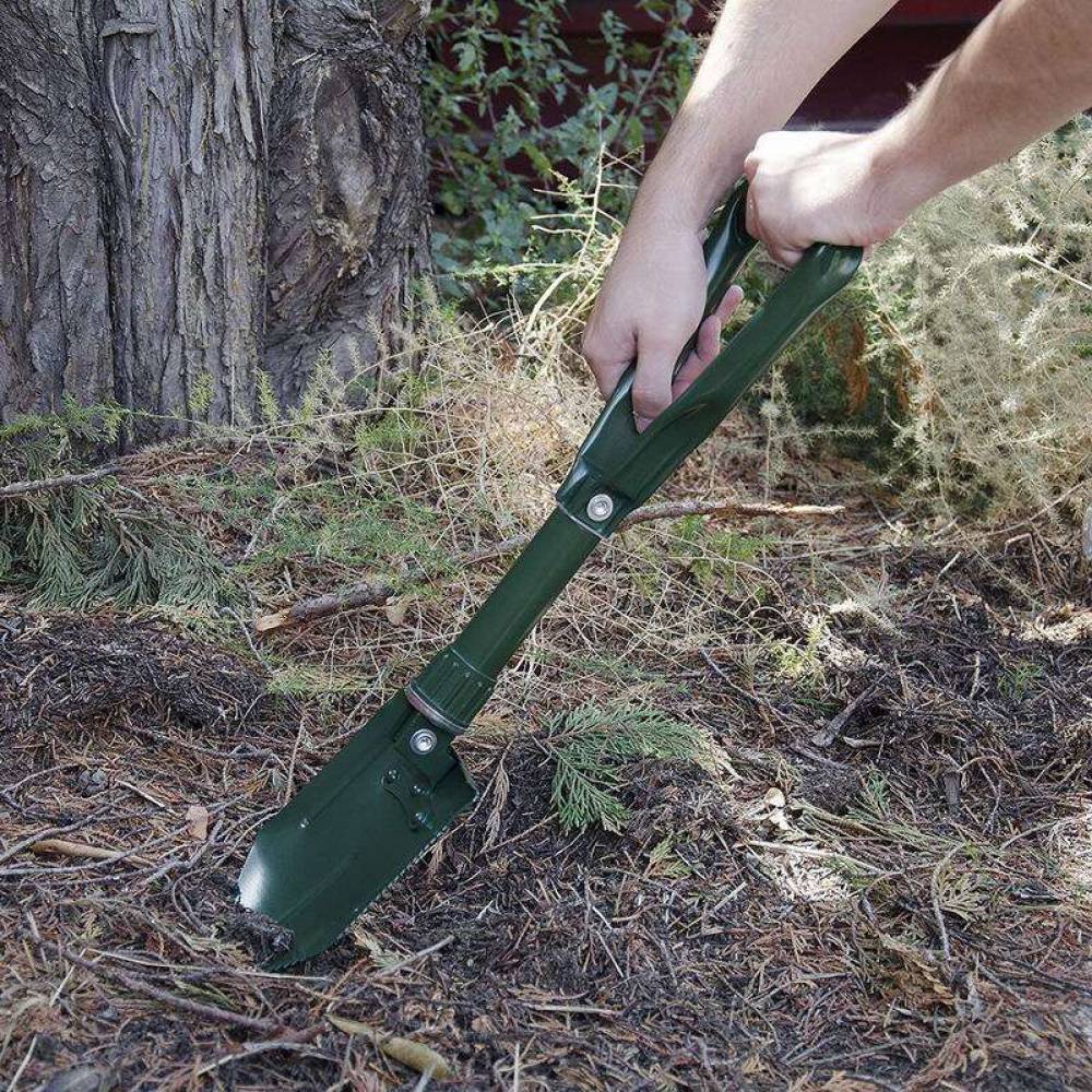 Lopata multifunctionala din metal cu maner rabatabil, 58 cm, CAR+ 2808020