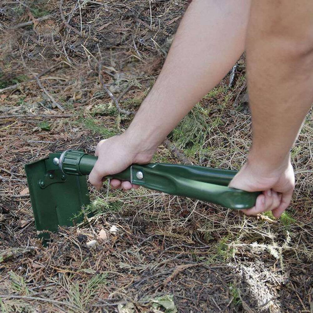 Lopata multifunctionala din metal cu maner rabatabil, 58 cm, CAR+ 2808020