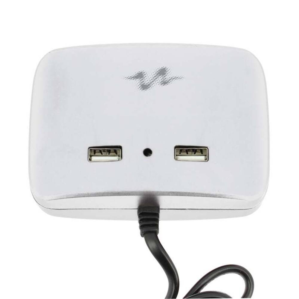 Multiplicator 3 prize 12-24V cu fir, 2 USB-uri, 2.1A, 120W, alb, Pulse MLS511W