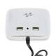 Multiplicator 3 prize 12-24V cu fir, 2 USB-uri, 2.1A, 120W, alb, Pulse MLS511W
