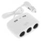 Multiplicator 3 prize 12-24V cu fir, 2 USB-uri, 2.1A, 120W, alb, Pulse MLS511W