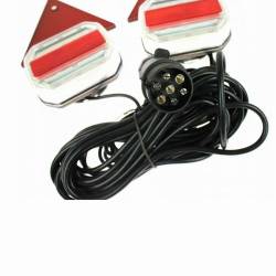 Kit lampi remorca, cu LED, semnalizare dinamica, magnet si cablu 7.5m, fisa 7 pini, KT TT.12019T