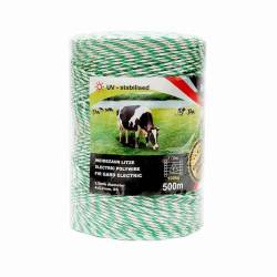 Rola fir alb cu verde, pentru gard electric, fi2.5, 4x0.2mm, 500m, BK87576 Rola fir alb cu verde, pentru gard electric, fi2.5, 4x0.2mm, 500m, BK87576