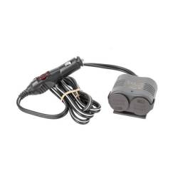 Cablu prelungitor cu stecher si 2 prize, 12-24V, 10A, Heavy Duty, 58604 Carmotion 