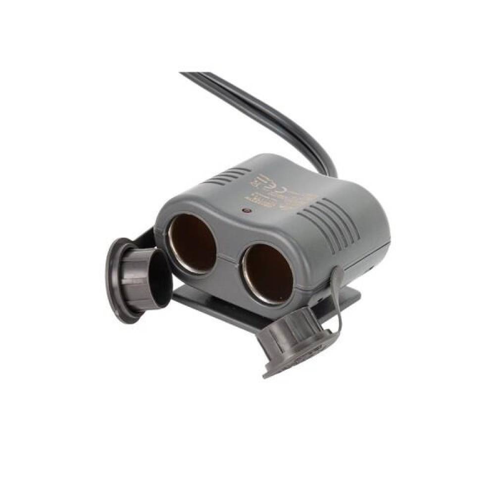 Cablu prelungitor cu stecher si 2 prize, 12-24V, 10A, Heavy Duty, 58604 Carmotion 