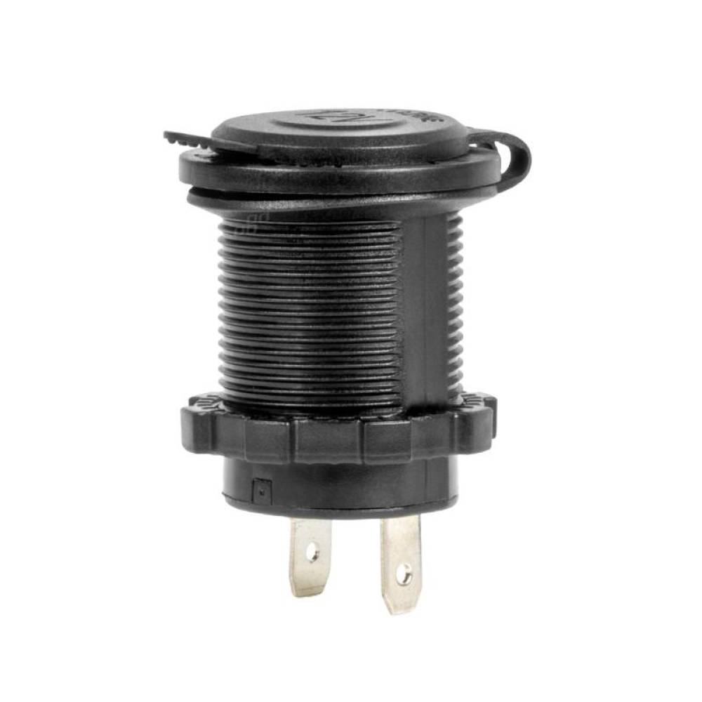 Priza bricheta 12-24V, cu capac, LED albastru, 04220 Amio