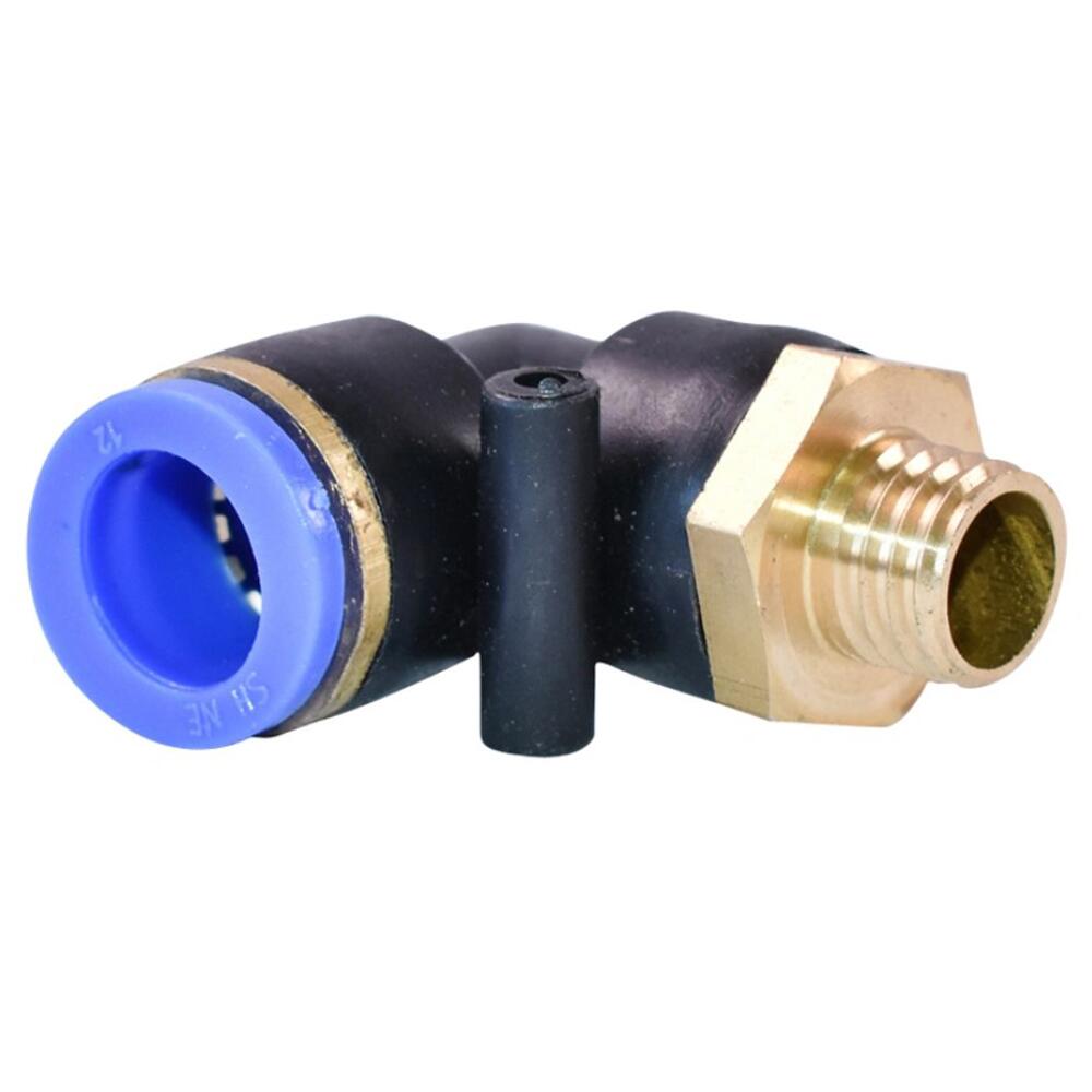 Cupla rapida mufa cu cot, plastic + surub metal, fi12 + M12 bk VA51