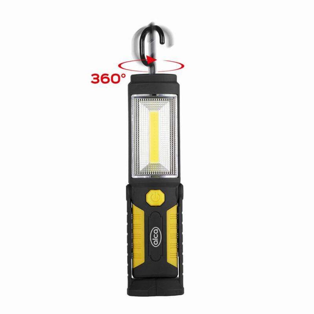 Lanterna lucru LED COB, cu magnet si carlig, 220lm, cu baterie, 580.40 Alca Lanterna lucru LED COB, cu magnet si carlig, 220lm, cu baterie, 580.40 Alca