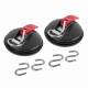 Ventuza fixare cu 2 carlige, 15cm, maxim 10kg, set 2 bucati, Suction Cup Fastening 883.12 Alca