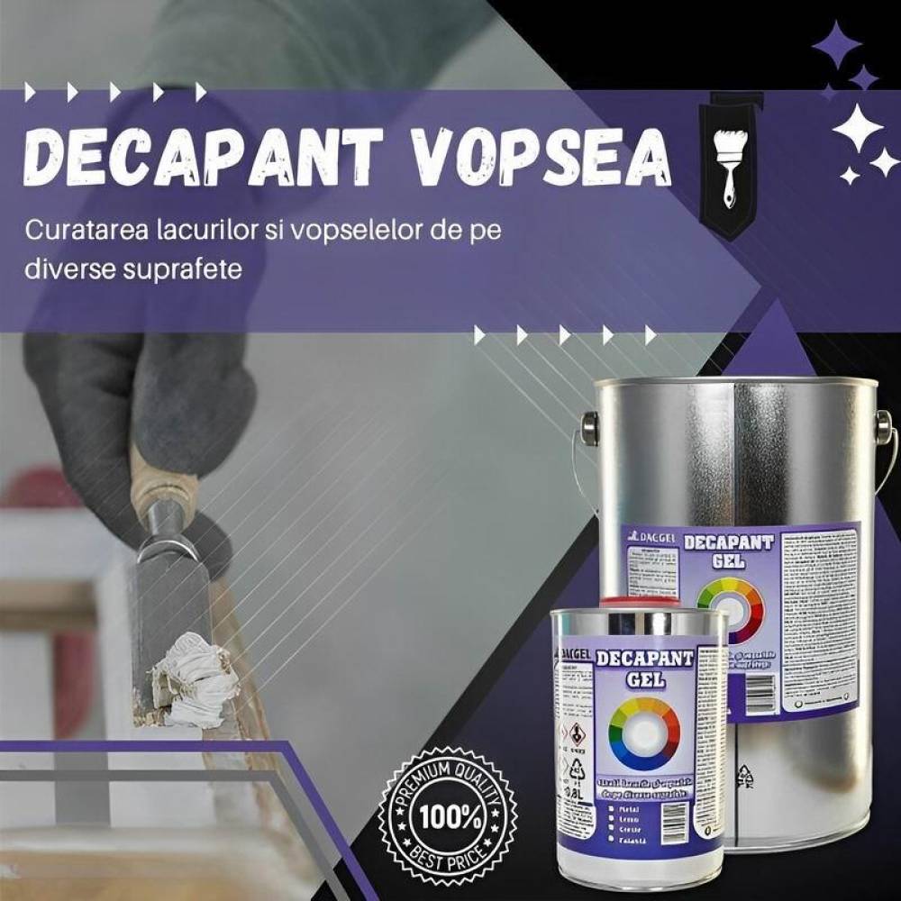 Decapant vopsea gel, pentru vopsele si lacuri, 800ml DacGel 