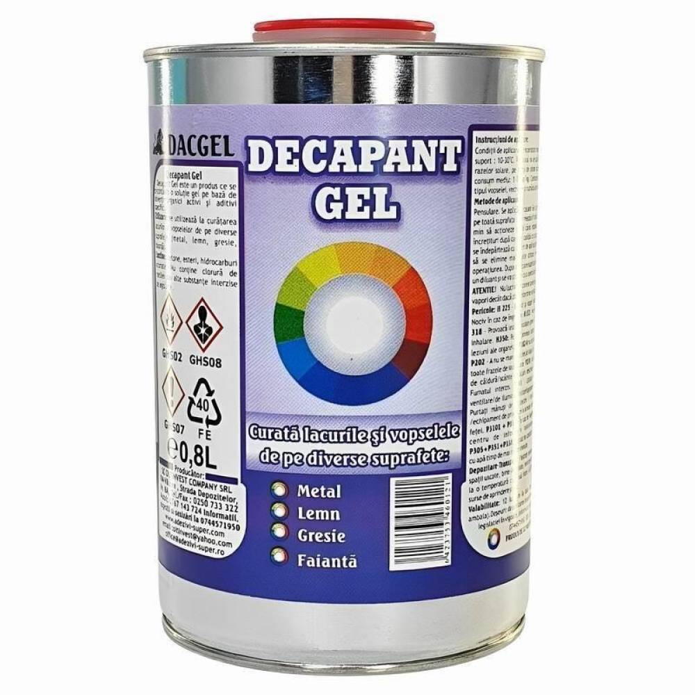 Decapant vopsea gel, pentru vopsele si lacuri, 800ml DacGel 