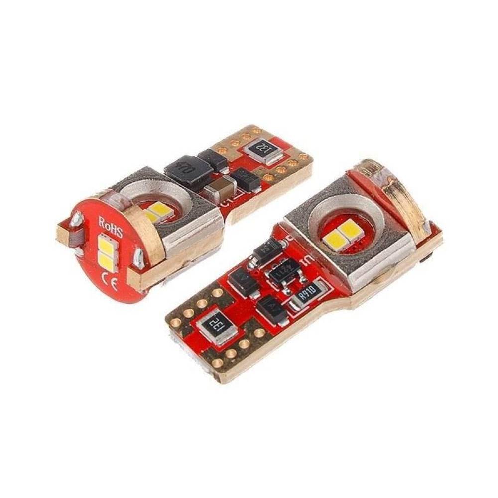 Set 2 becuri T10, 6 LED-uri SMD 3030, 12-24V, W5W, Canbus  58279 Vision