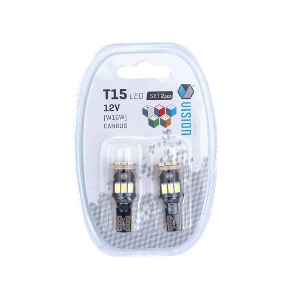 Set 2 becuri T15, 9 LED-uri, 12V, W16W, Canbus 58321 Vision Set 2 becuri T15, 9 LED-uri, 12V, W16W, Canbus 58321 Vision