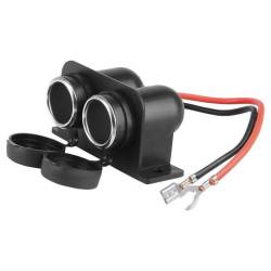 Priza bricheta dubla, 12-24V, 15A, cu capac protectie, impermeabila, 58051 Carmotion