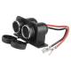 Priza bricheta dubla, 12-24V, 15A, cu capac protectie, impermeabila, 58051 Carmotion