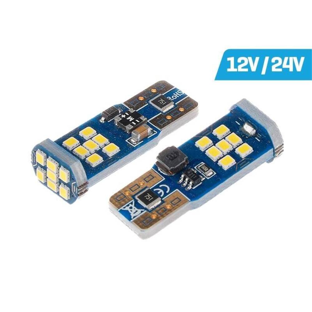 Set 2 becuri T10, 21 LED-uri, 12-24V, W5W, Canbus 58280 Vision