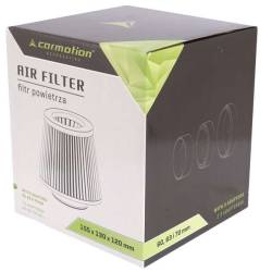 Filtru aer sport, negru-crom, 3 adaptori, h15cm, 86006 Carmotion