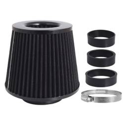 Filtru aer sport, negru-crom, 3 adaptori, h15cm, 86006 Carmotion