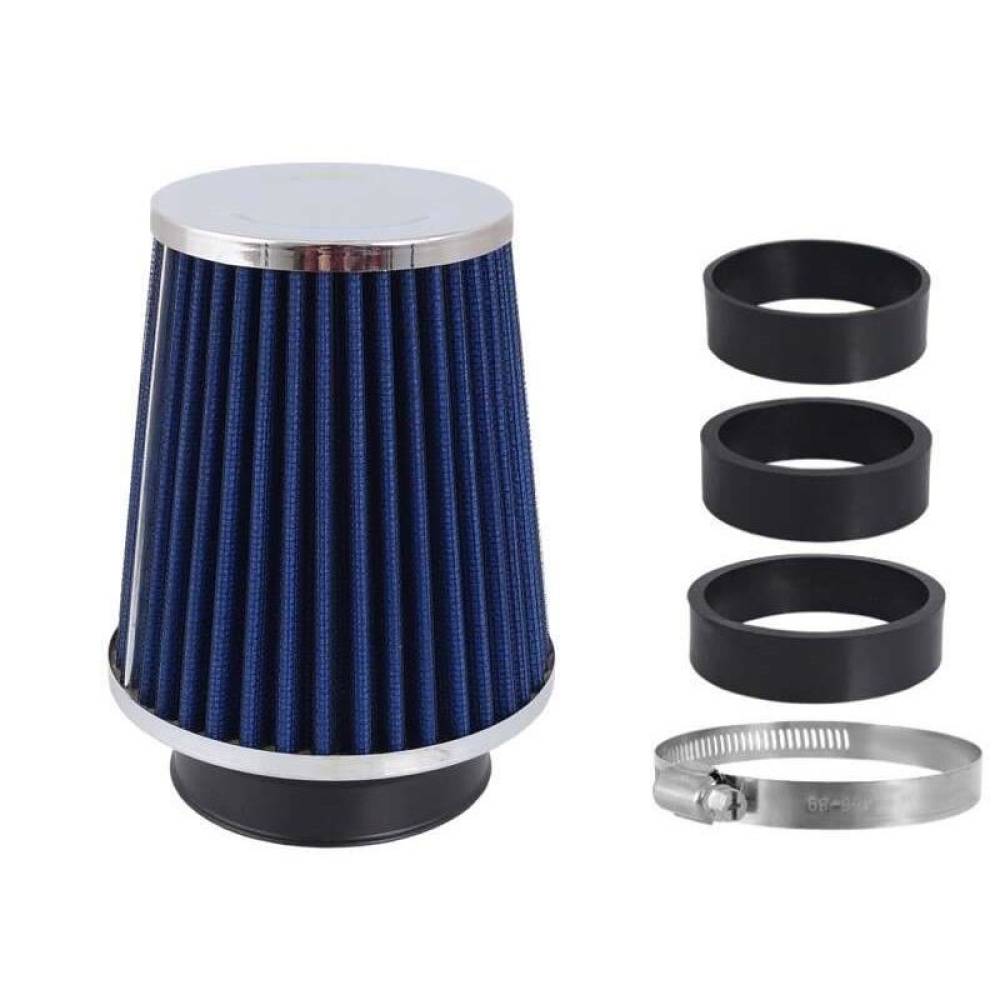 Filtru aer sport, albastru-crom, 3 adaptori, h13cm, 86001 Carmotion Filtru aer sport, albastru-crom, 3 adaptori, h13cm, 86001 Carmotion