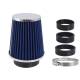 Filtru aer sport, albastru-crom, 3 adaptori, h13cm, 86001 Carmotion Filtru aer sport, albastru-crom, 3 adaptori, h13cm, 86001 Carmotion