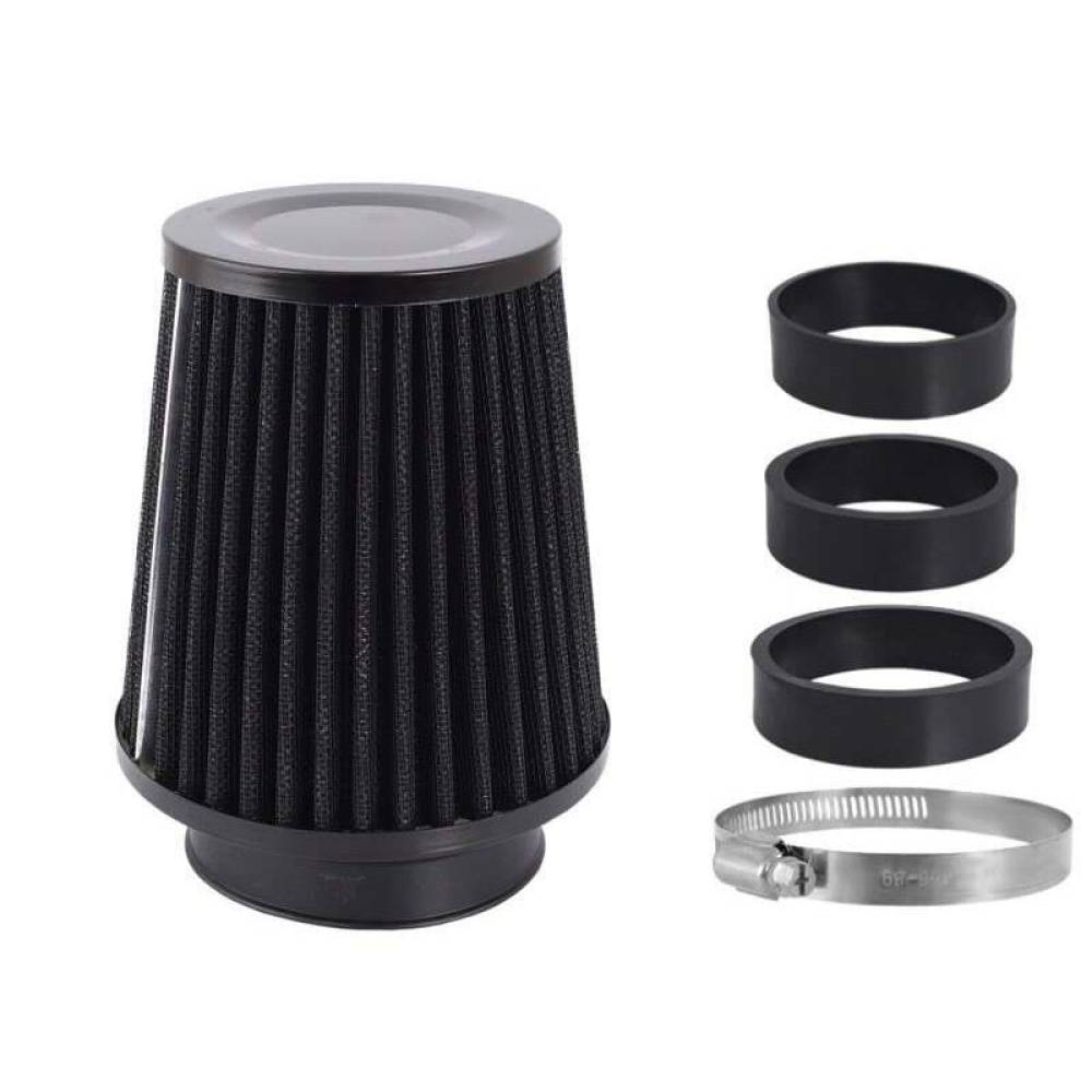Filtru aer sport, negru-crom, 3 adaptori, h13cm, 86002 Carmotion Filtru aer sport, negru-crom, 3 adaptori, h13cm, 86002 Carmotion