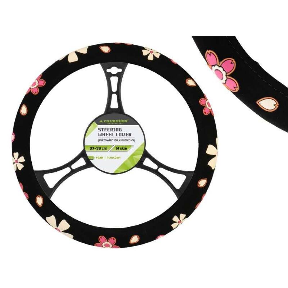 Husa volan 37-39cm model floral, 86355 Carmotion 