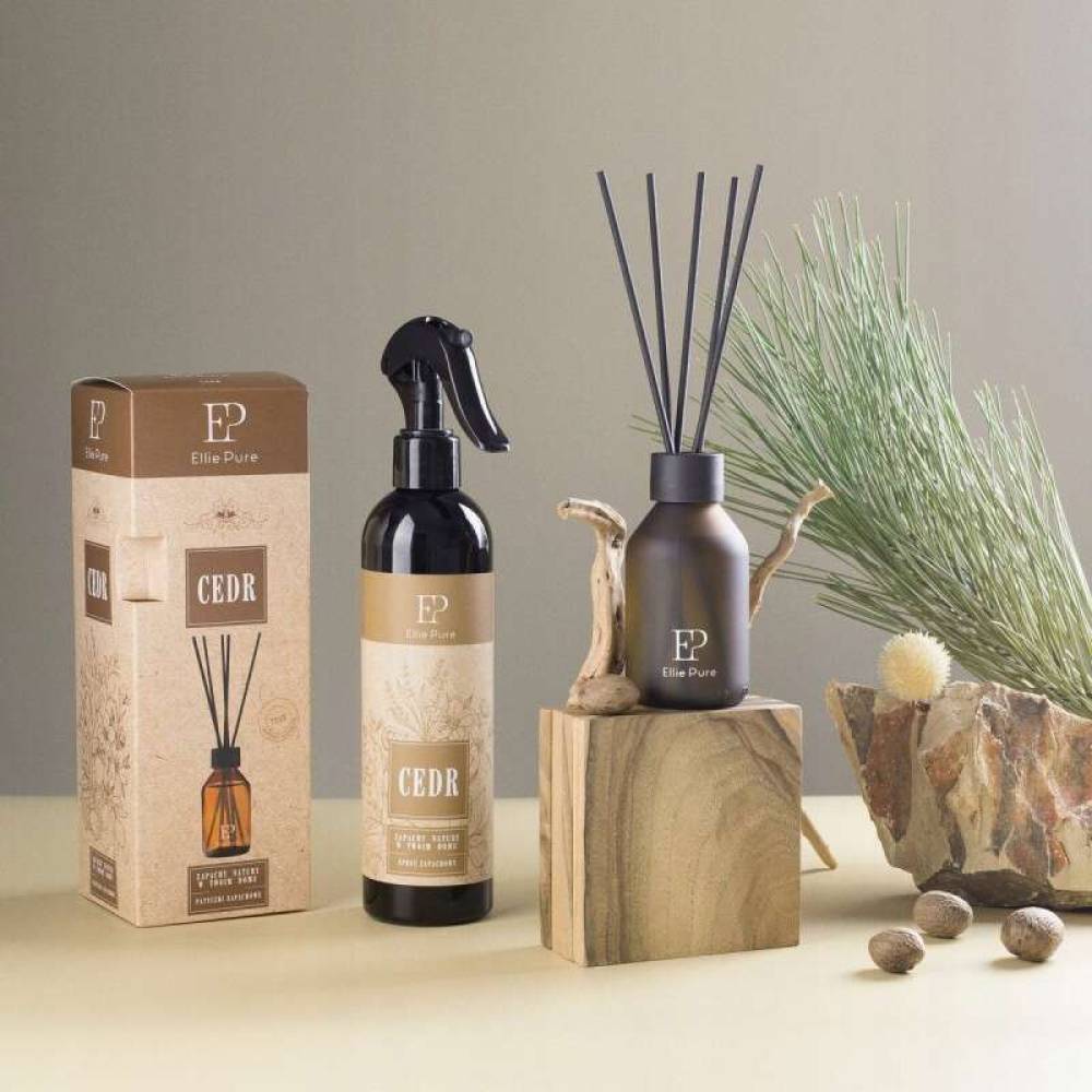 Odorizant camera cu betisoare, 80ml, Ellie Pure, Cedru, DM967 DrMarcus 